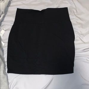 Black mini skirt